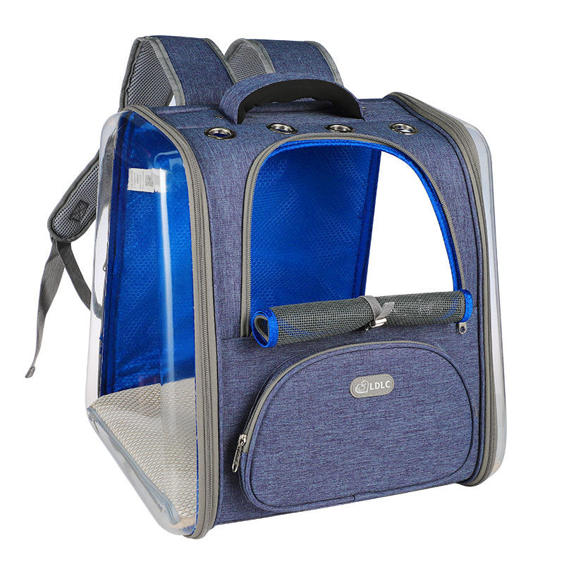 Plastic see-through window pet backpack