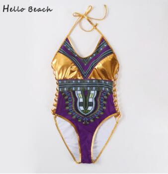 Bandage bodysuit African Style Swimwear