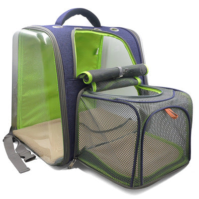 Plastic see-through window pet backpack