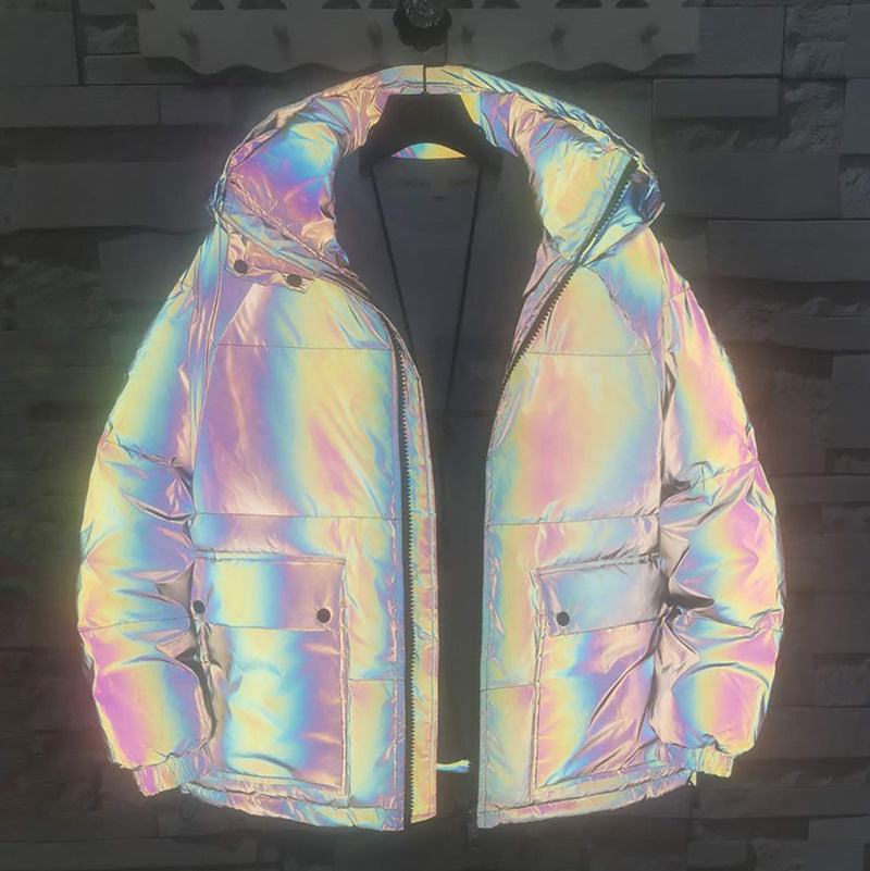 The Loose fluorescent bread Hooded Cardigan