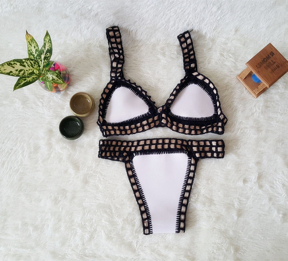 Hand Crochet Colorful Bikini Set