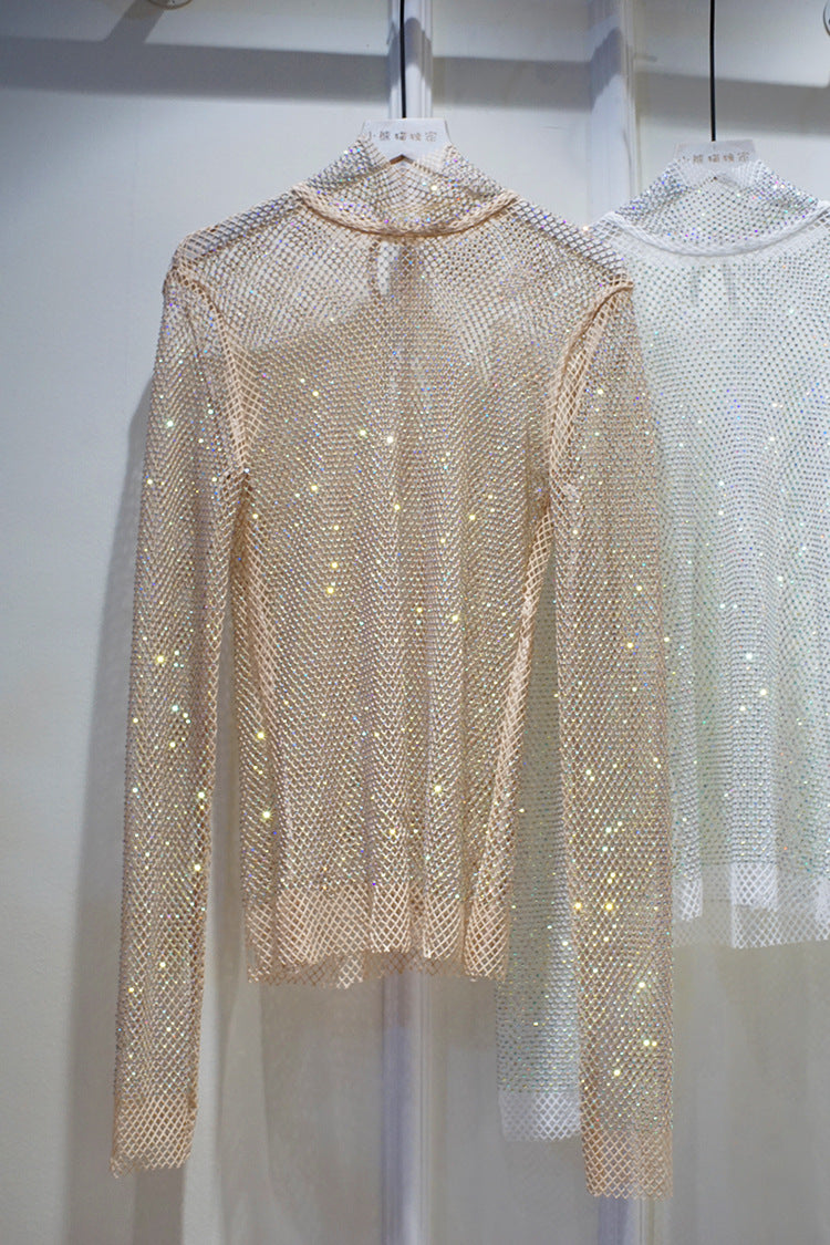 The Crystal Rhinestone Hollow Shirt