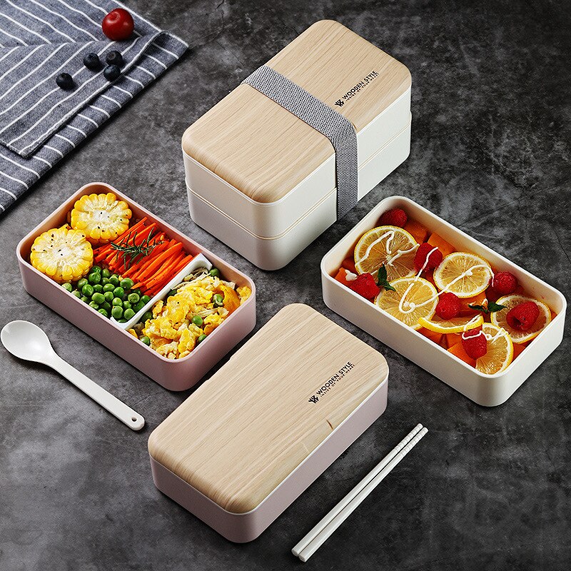 Japanese bento double separated lunch box