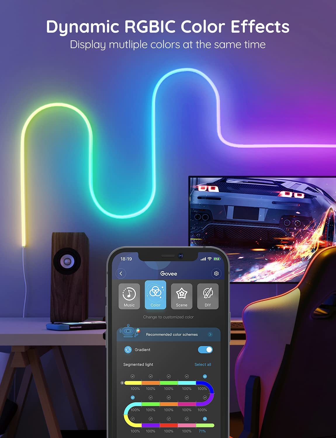 Bluetooth Colorful Music Magic Neon Light