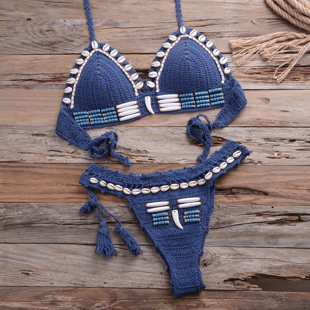 The women crocheted swimwear