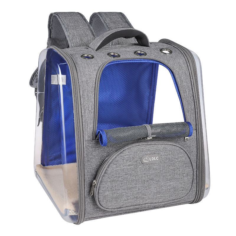 Plastic see-through window pet backpack