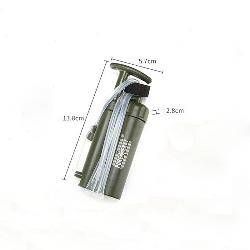 Emergency portable water purification filter