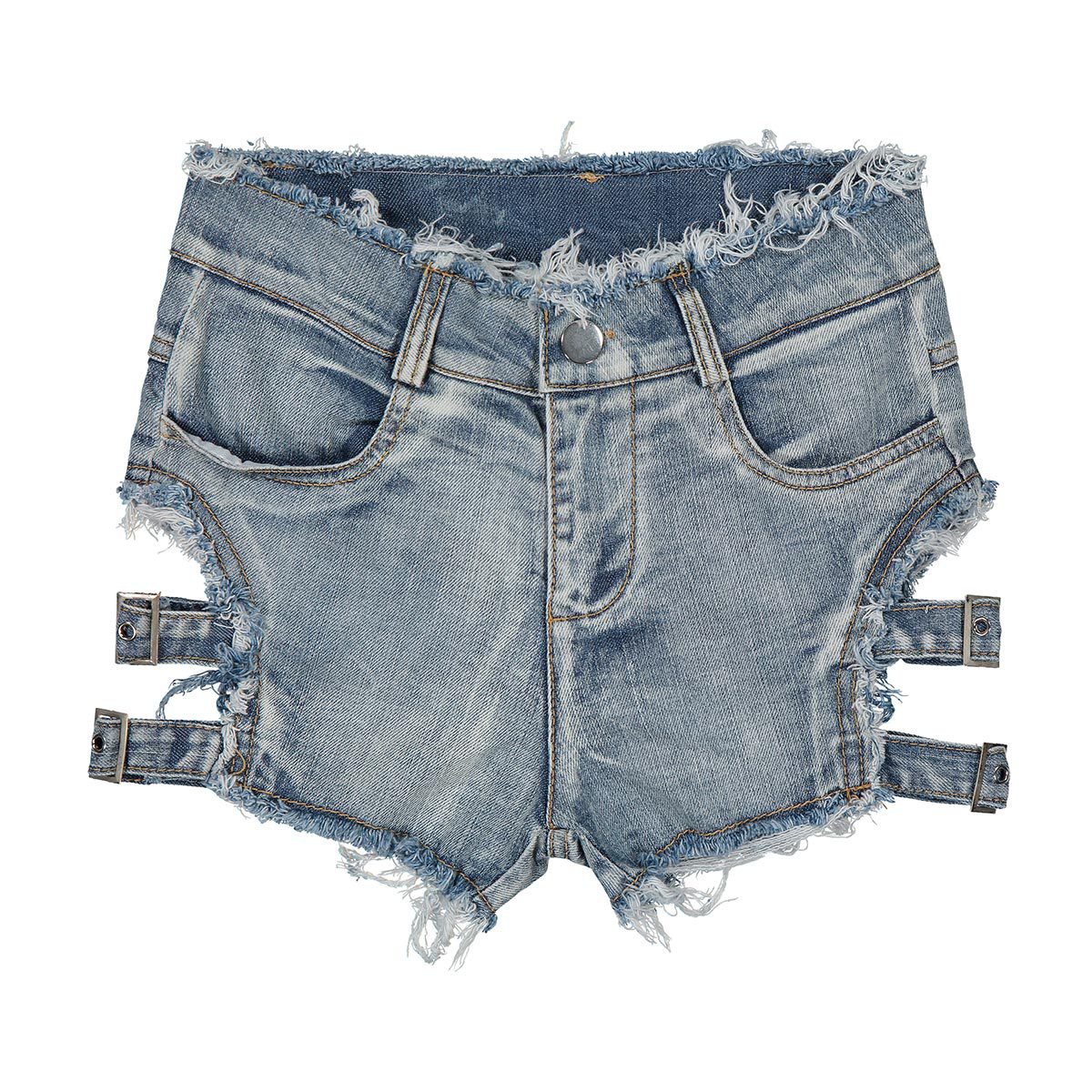 High waist denim shorts