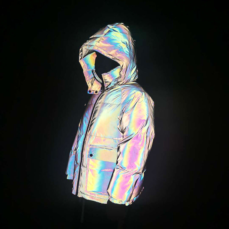 The Loose fluorescent bread Hooded Cardigan