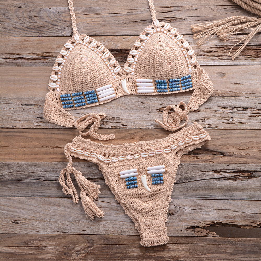 The women crocheted swimwear