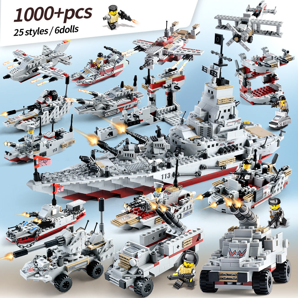 8-in-1 military battleship puzzle