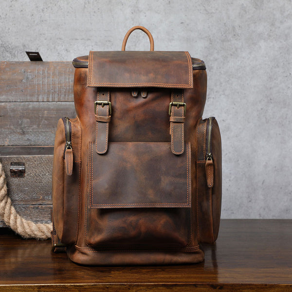 Exclusive Vintage Style Leather Backpack