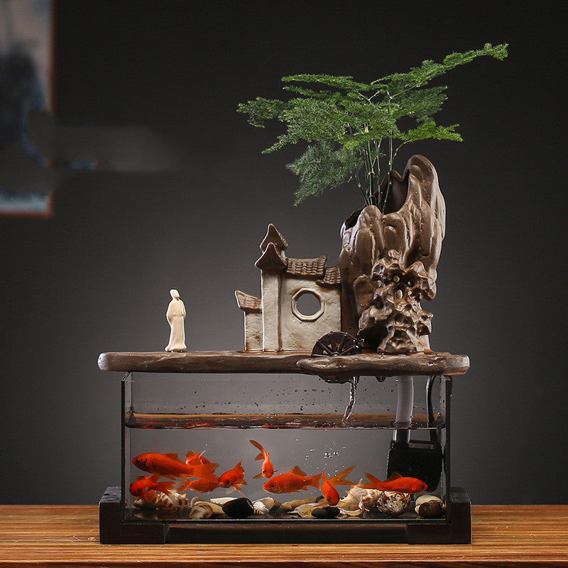 Flowing Water Circulating Small Fish Tank