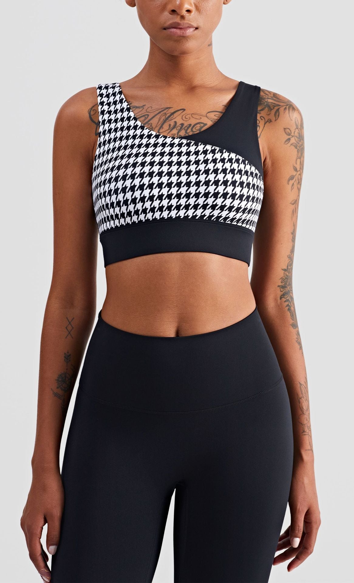 Houndstooth Nude Yoga Suit