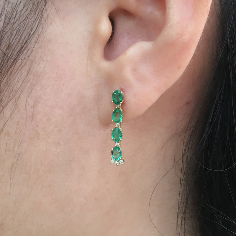 Natural Emerald Stud Earrings