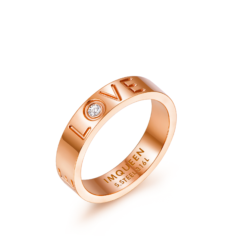 The Titanium Steel LOVE Ring