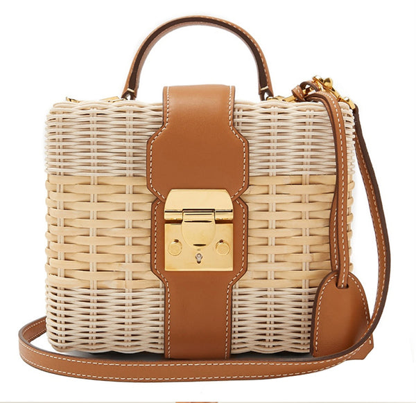 The Straw crossbody beach bag