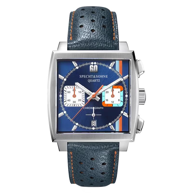 Trendy Rectangular Multifunction Motorcycle Watch