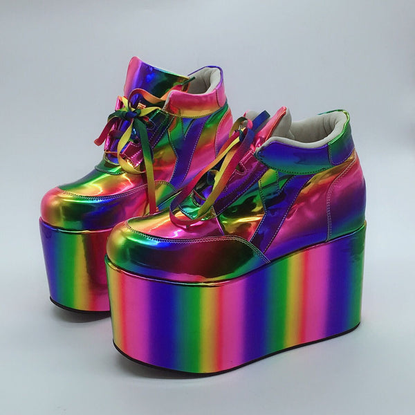 The Sponge Cake Thick Soled Rainbow Shoes