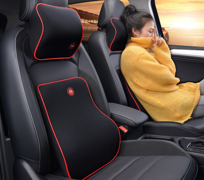 Car Headrest Neck Protector Backrest Car Seat Pillow Lumbar Pillow Memory Foam