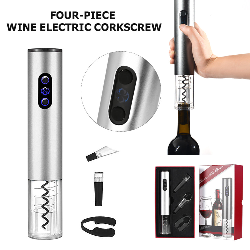 Electric Wine Opener, Cutter , Vacuum Stopper and Aerator Wine Pourer KIT