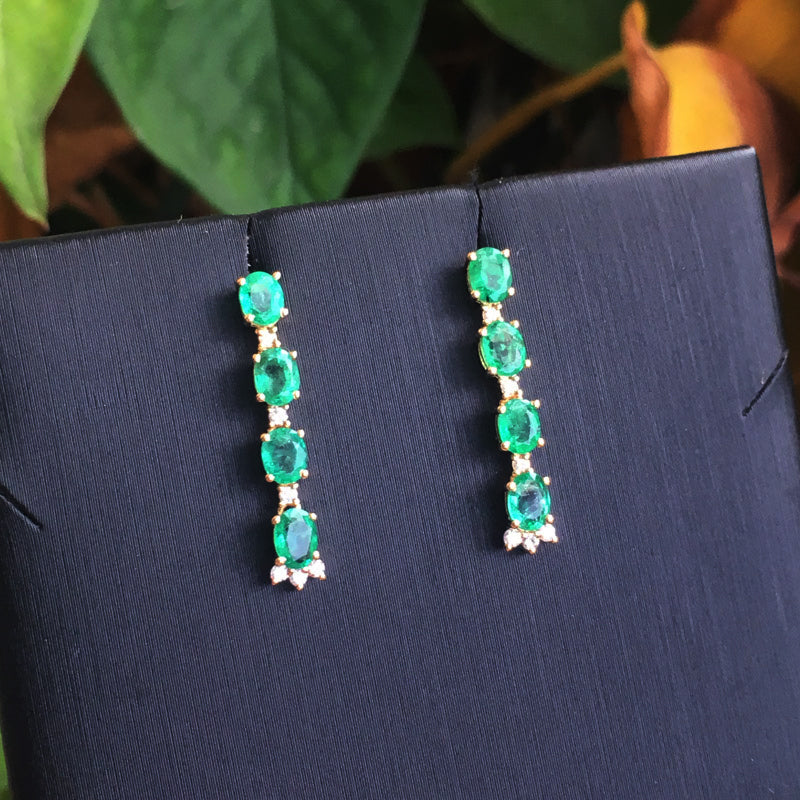 Natural Emerald Stud Earrings