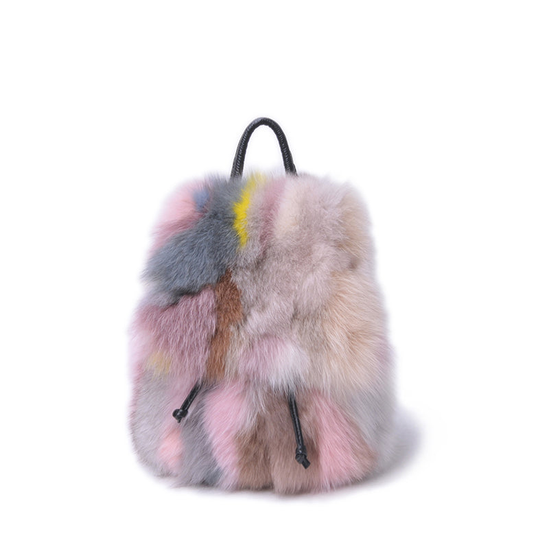 Trendy Casual Fox Fur Backpack