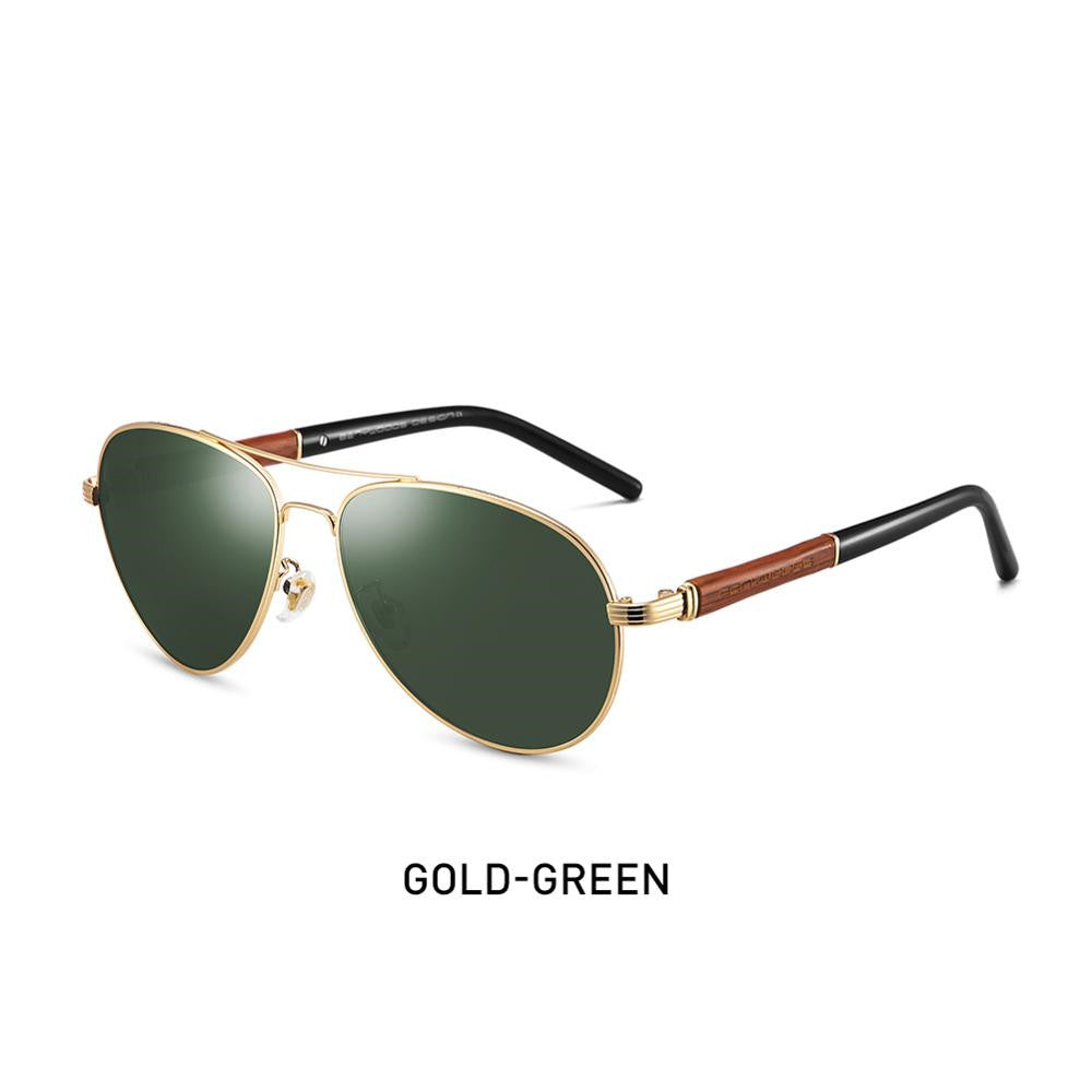 Color-changing polarized wood sunglasses