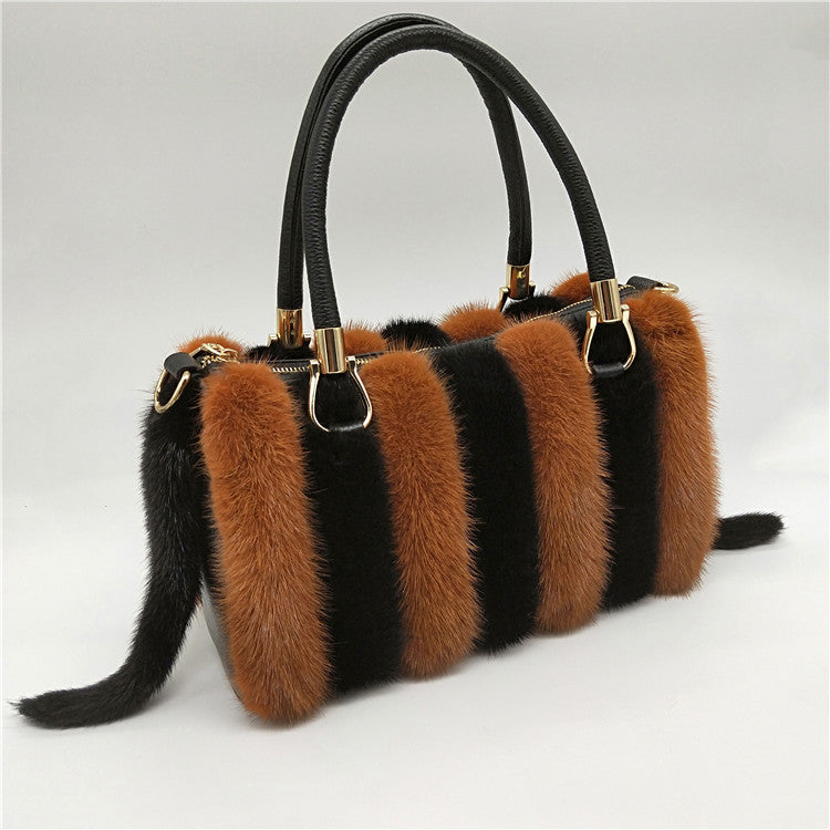 The Mink Fur Leather Handbags