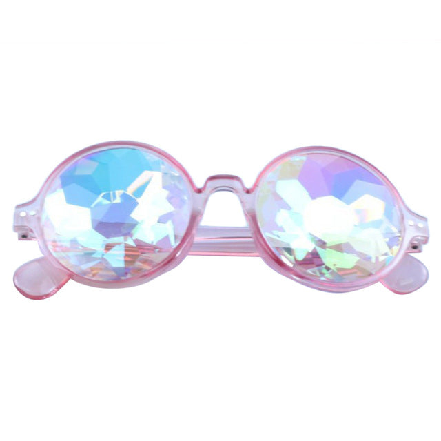 Ladies Retro Oval Kaleidoscope Sunglasses