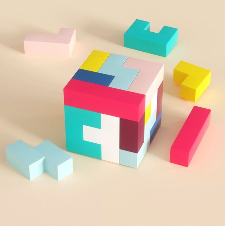 3D Wooden Tetris Game