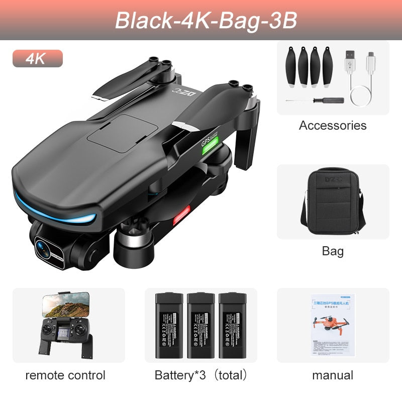 Professional 3-axis Anti-shake Foldable Quadcopter