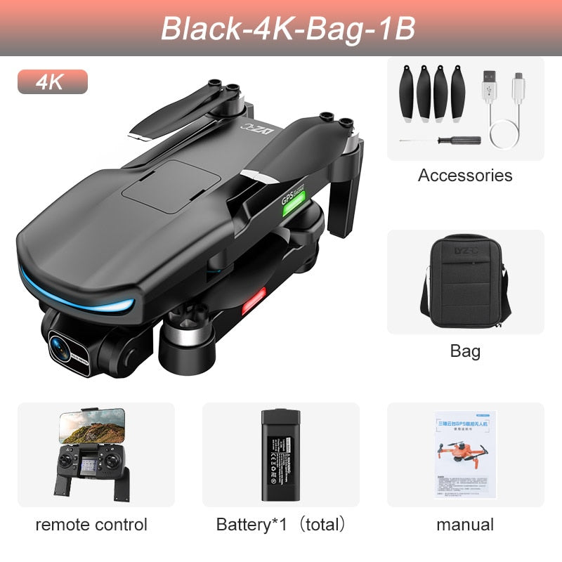 Professional 3-axis Anti-shake Foldable Quadcopter