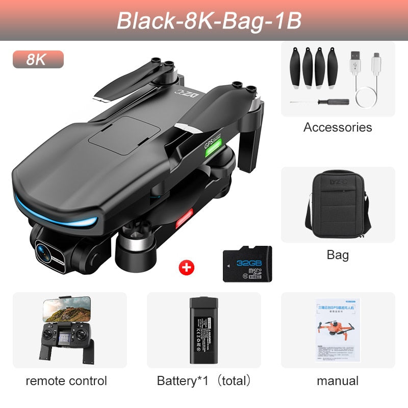 Professional 3-axis Anti-shake Foldable Quadcopter