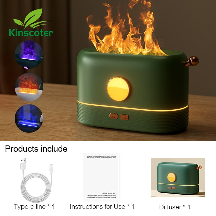 Led Lamp Essential Oil Flame Difusor
