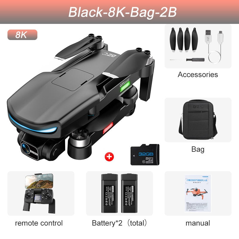 Professional 3-axis Anti-shake Foldable Quadcopter