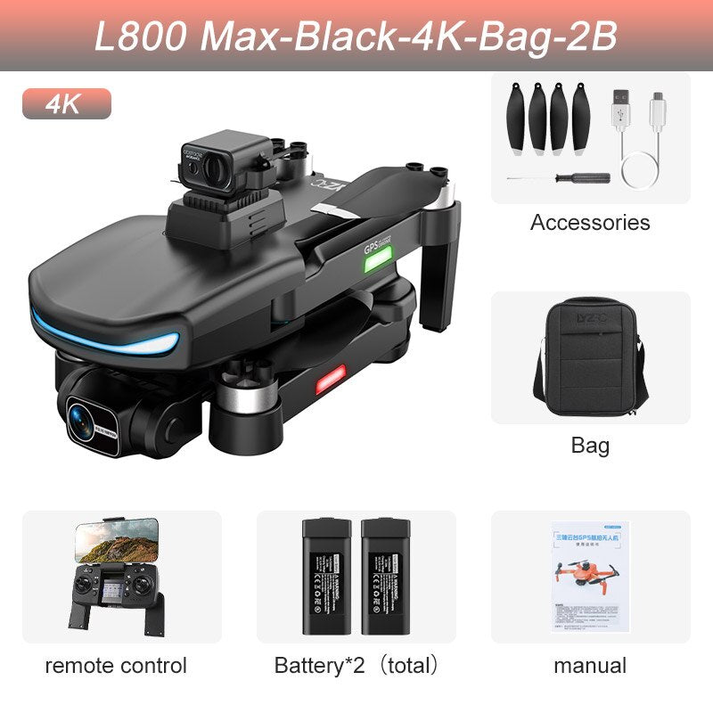 Professional 3-axis Anti-shake Foldable Quadcopter