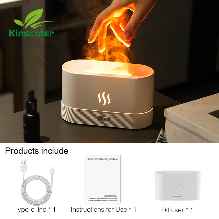 Led Lamp Essential Oil Flame Difusor