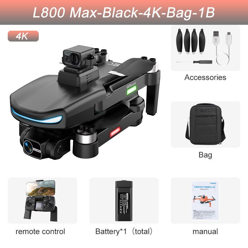 Professional 3-axis Anti-shake Foldable Quadcopter