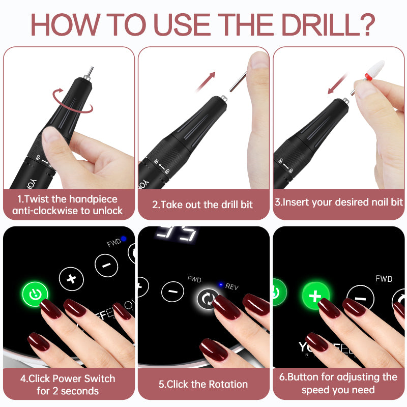 The Electric  Drill Machine For Acrylic Nail