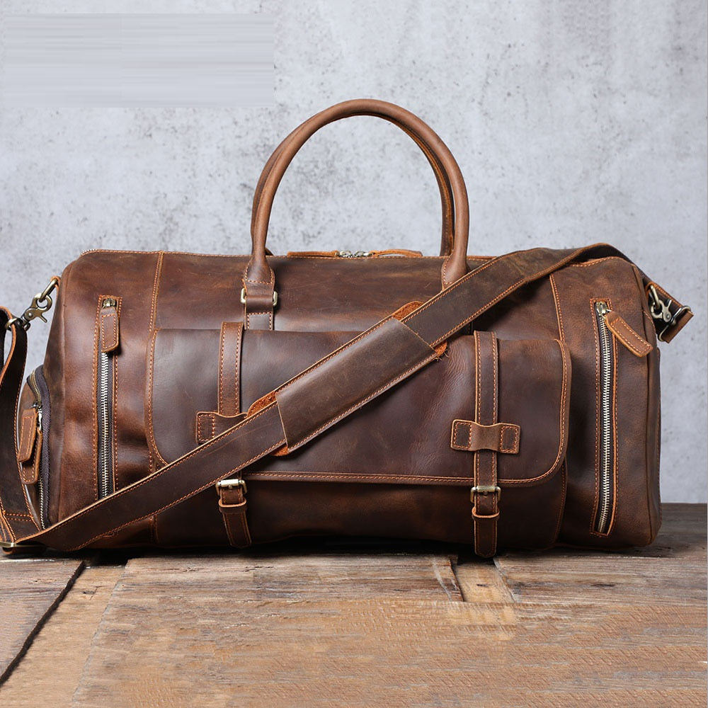 Retro Genuine Leather Hand Luggage Bag