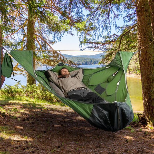 Flat Sleep Hammock Tent With Bug Net And Suspension Kit