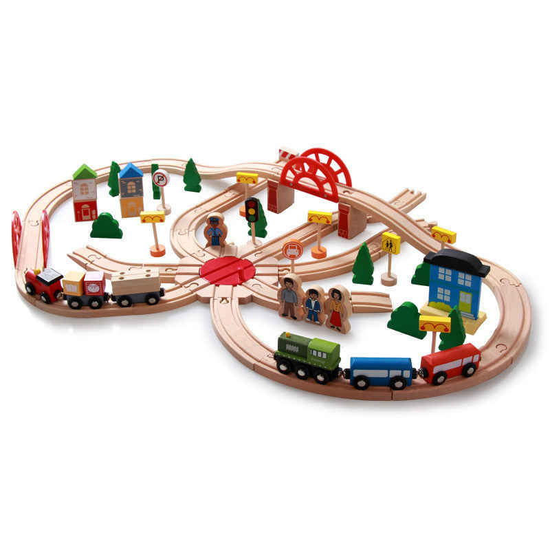 Wooden Track Toy Train