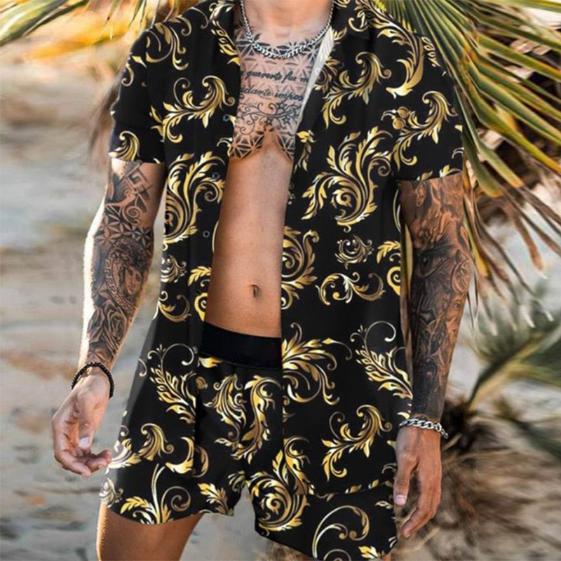 Hawaiian Beach Style Two-Piece Suit