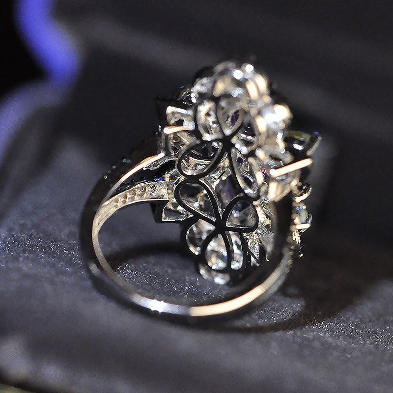 Fashion Inlaid Amethyst Ring