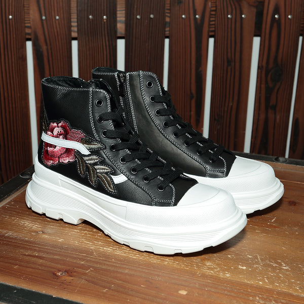 The High-top Leather Sneakers