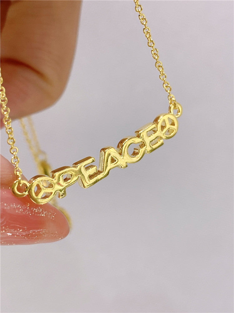 English Nonsense Smile Letter Necklace