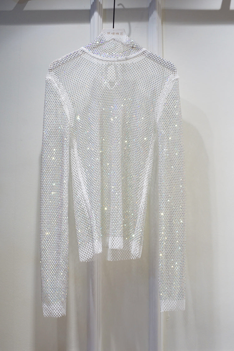 The Crystal Rhinestone Hollow Shirt