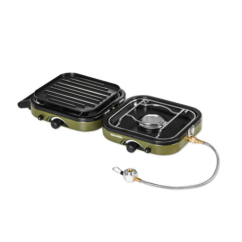 Double Fire Folding Gas Camping Stove