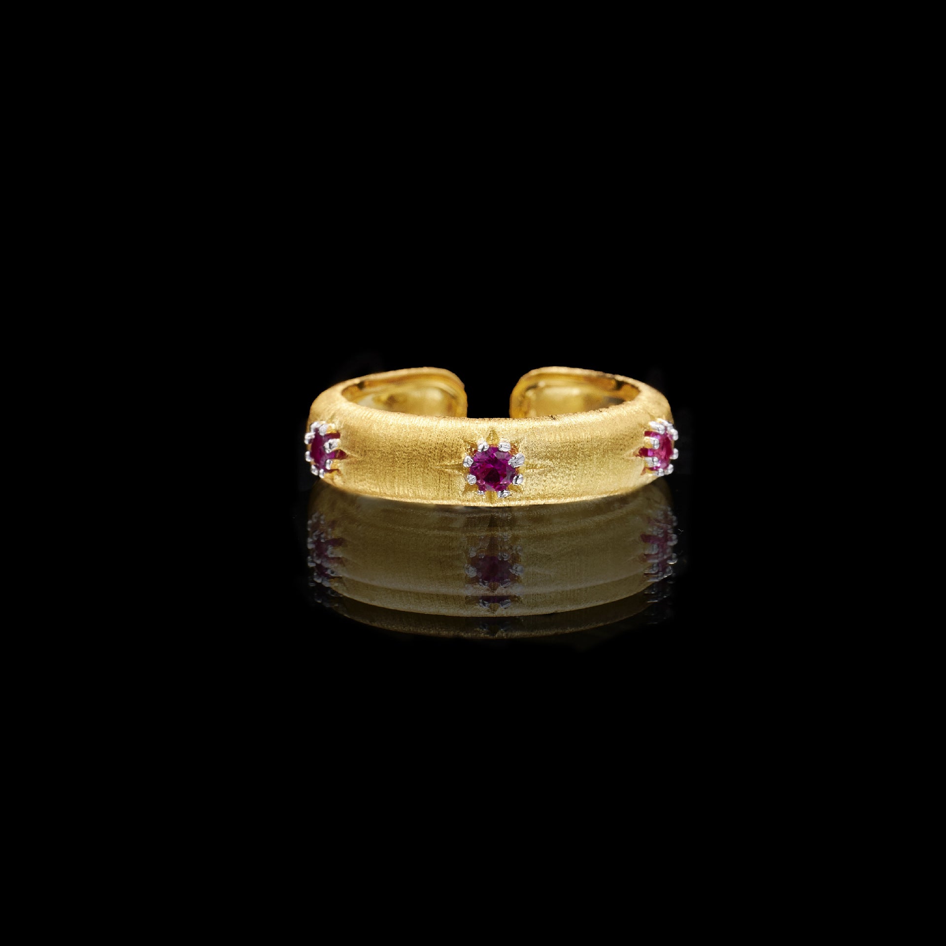 The Golden Red Zircon Ring